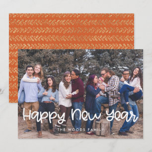 Cute Happy New Year Holiday photo card