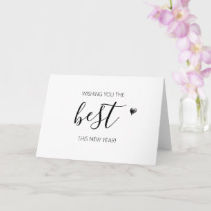 cute happy new year minimalist card