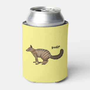 Cute happy numbat cartoon illustration can cooler