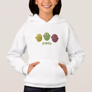 Cute happy olives singing cartoon