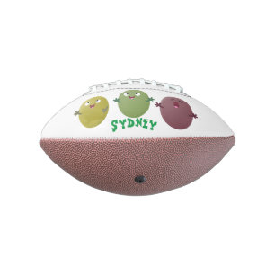 Cute happy olives singing cartoon american football