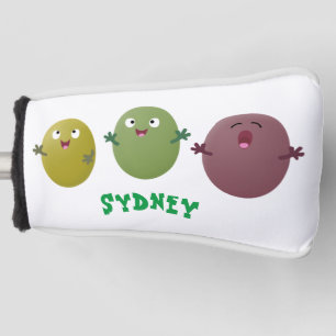 Cute happy olives singing cartoon golf head cover