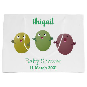 Cute happy olives singing cartoon large gift bag