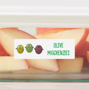 Cute happy olives singing cartoon personalised