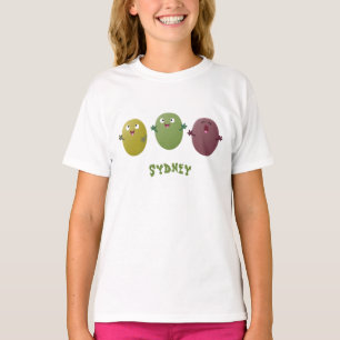Cute happy olives singing cartoon T-Shirt