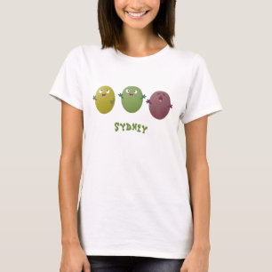 Cute happy olives singing cartoon T-Shirt