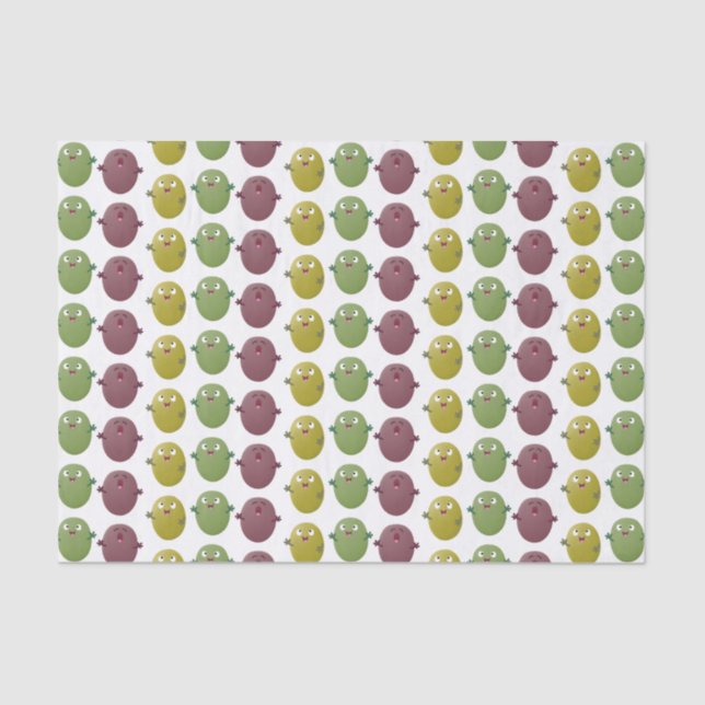 Cute happy olives singing cartoon tissue paper (Front)