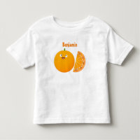 Cute happy orange citrus fruit cartoon