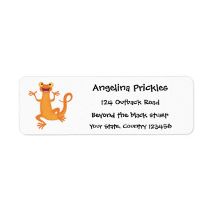 Cute happy orange dancing newt