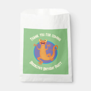 Cute happy orange dancing newt favour bags