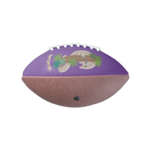 Cute happy pangolin anteater illustration american football