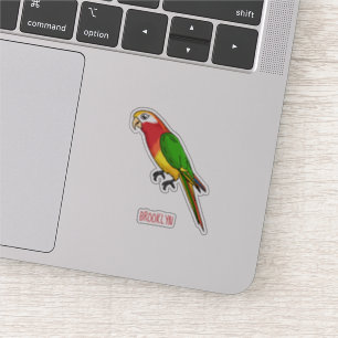 Cute happy parrot cartoon illustration