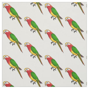 Cute happy parrot cartoon illustration fabric