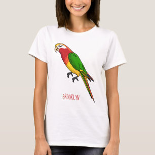 Cute happy parrot cartoon illustration T-Shirt