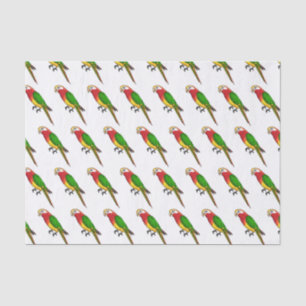 Cute happy parrot cartoon illustration tissue paper