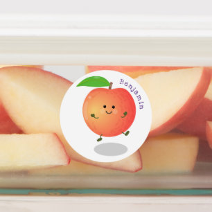 Cute happy peach yellow cartoon