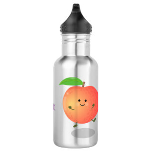 Cute happy peach yellow cartoon 532 ml water bottle