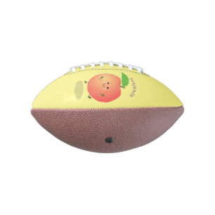 Cute happy peach yellow cartoon american football