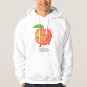 Cute happy peach yellow cartoon hoodie