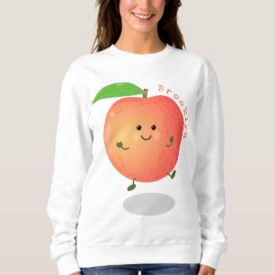 Cute happy peach yellow cartoon sweatshirt