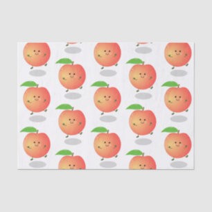 Cute happy peach yellow cartoon tissue paper