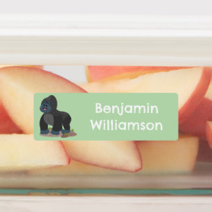 Cute happy personalised big gorilla cartoon
