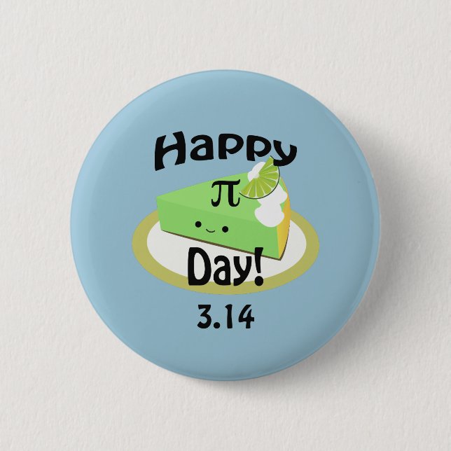 Cute Happy Pi Day 6 Cm Round Badge (Front)