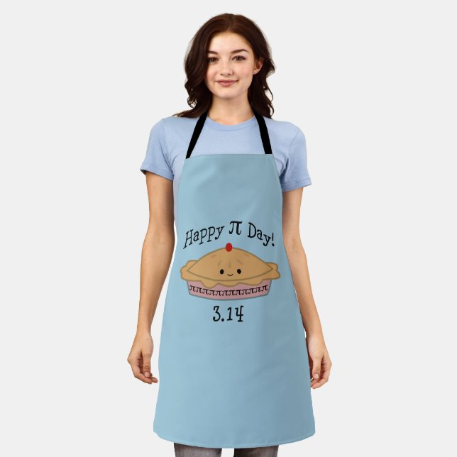 Cute Happy Pi Day Apron (Worn)