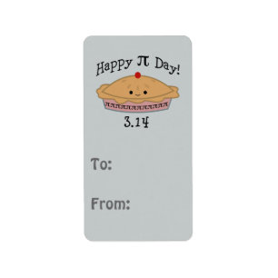 Cute Happy Pi Day! Label