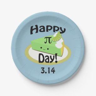 Cute Happy Pi Day Paper Plate