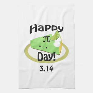 Cute Happy Pi Day Tea Towel