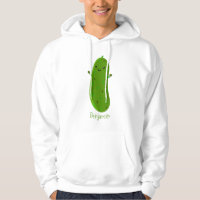 Cute happy pickle cartoon illustration