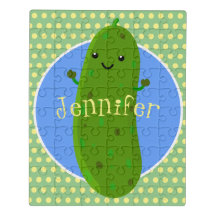 Cute happy pickle cartoon illustration