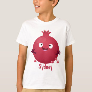 Cute happy pomegranate fruit cartoon T-Shirt