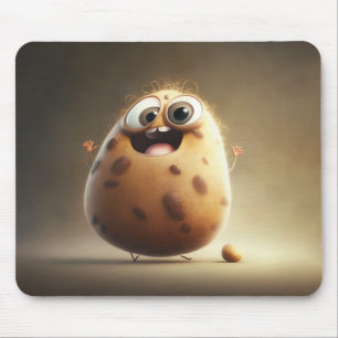 Cute Happy Potato happy cartoon illustration Mouse Mat
