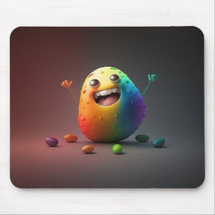 Cute Happy Potato happy cartoon illustration Mouse Mat