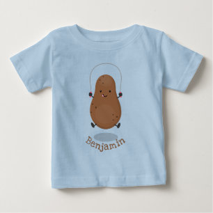 Cute happy potato jumping rope cartoon baby T-Shirt