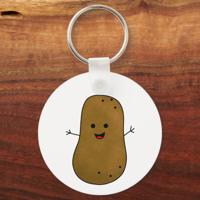 Cute Happy Potato Key Ring (Front)