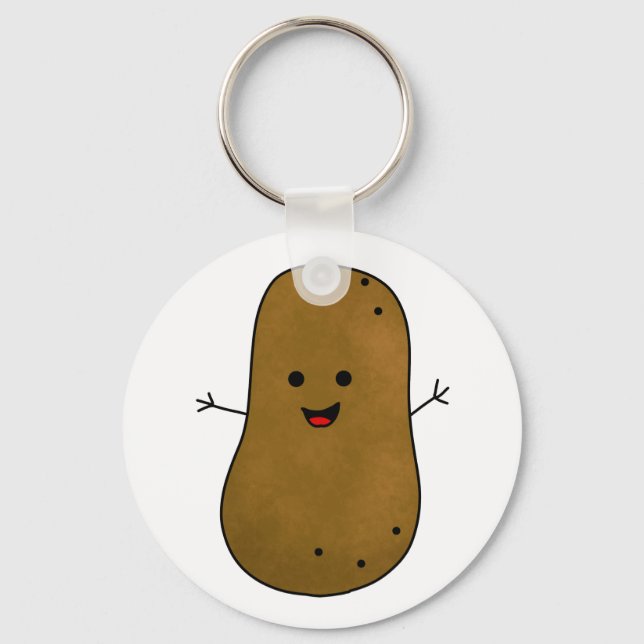 Cute Happy Potato Key Ring (Front)
