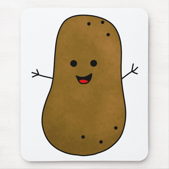 Cute Happy Potato Mouse Mat (Front)