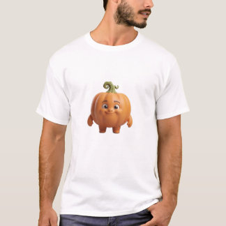 Cute Happy Pumpkin 3D Character Tee