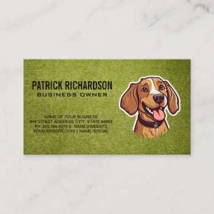 Cute Happy Puppy   Dog Training Business Card