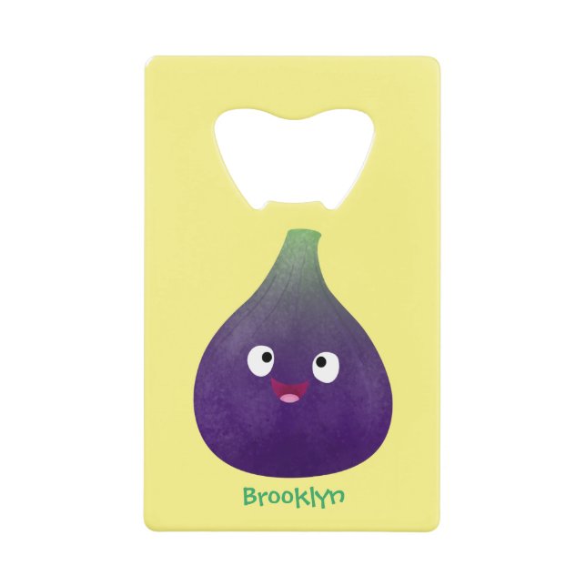 Cute happy purple fig fruit cartoon (Front)