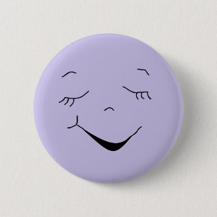 Cute Happy Purple Silly Face Button