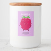Cute happy raspberry cartoon illustration