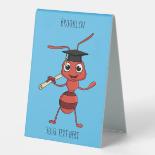 Cute happy red ant cartoon