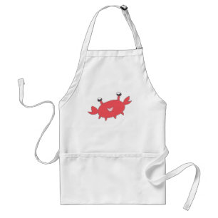 Cute Happy Red Crab Standard Apron