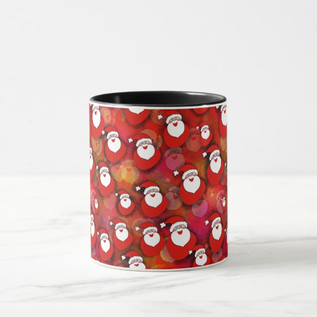 Cute Happy Santa Claus Christmas Coffee Mug (Center)