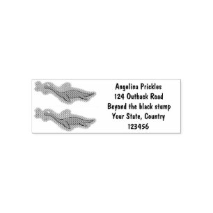 Cute, happy sea monster plesiosaur cartoon self-inking stamp