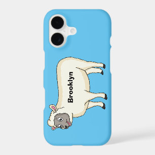 Cute happy sheep cartoon illustration